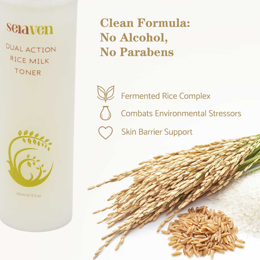 Seraven Dual Action Rice Milk Toner 4.73 fl.oz / 140ml