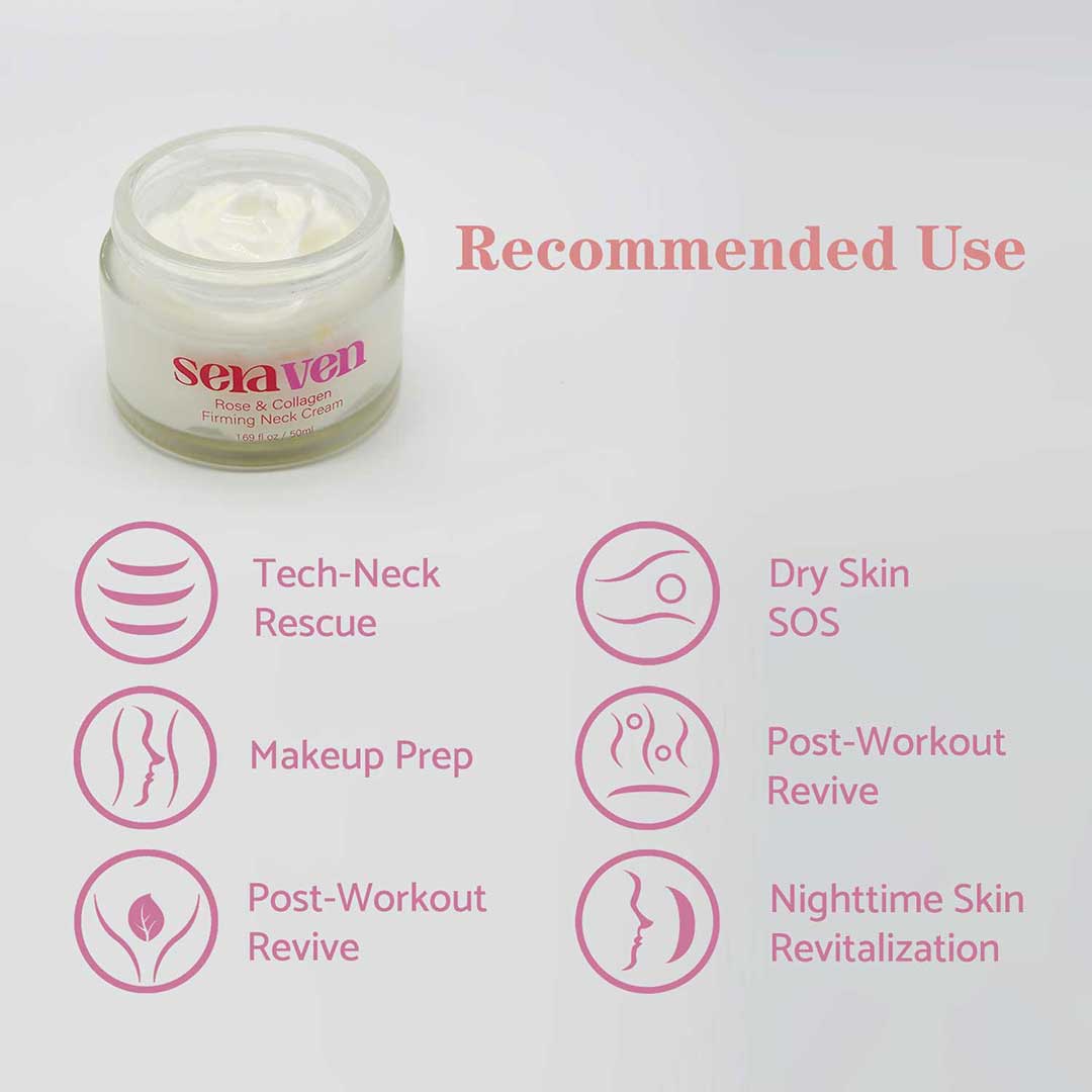 Seraven Rose Collagen Firming Neck Cream 1.69 fl.oz/ 50ml
