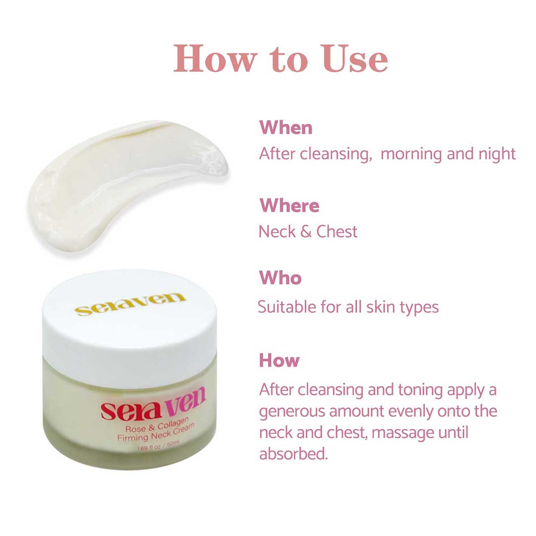 Seraven Rose Collagen Firming Neck Cream 1.69 fl.oz/ 50ml